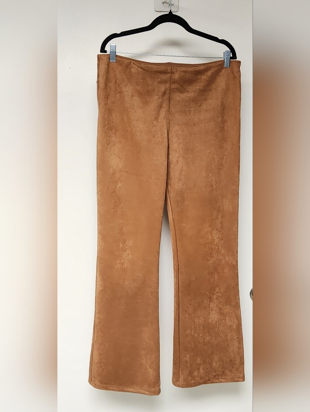Ladies Brown Suede Bootcut Pants